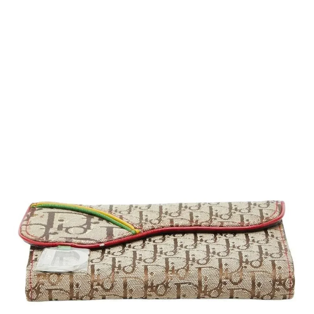 Dior Trotter Leather Saddle Bifold Wallet Multicolor